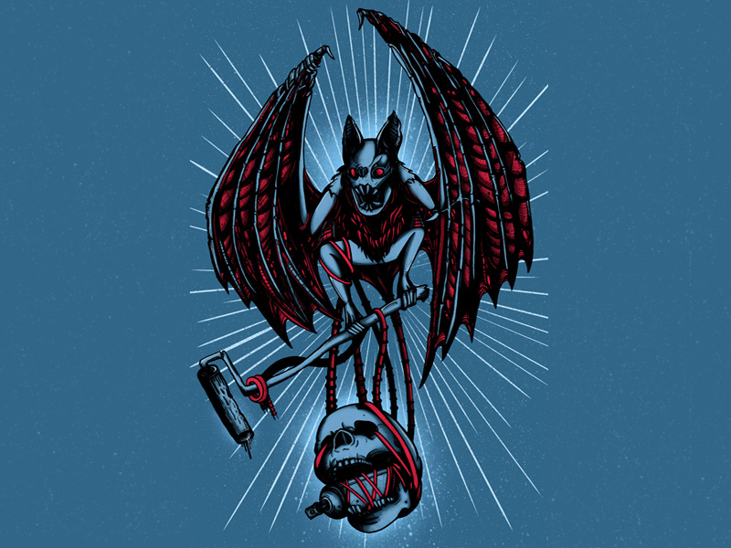 Hunter apparel teedesign illustration drawing characterdesign bat artwork