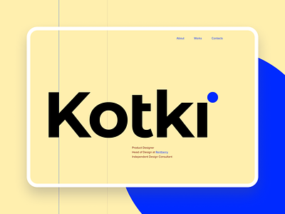 Kotki — Personal site bold clean consulting landing minimal portfolio product design readymag typorraphy web webdesign website