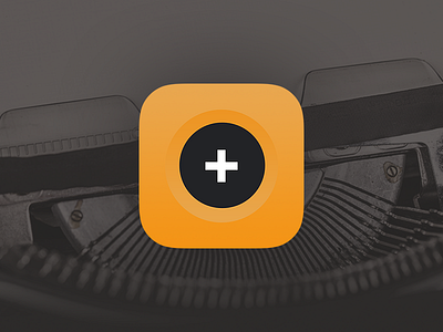 New QUOTATO App Icon app circle clean icon ios7 minimal orange plus simple
