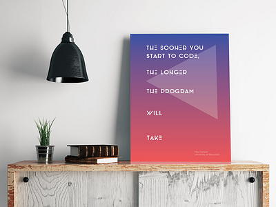 Poster for Alterplay alterplay code design developers gradient motivation poster print quote triangle typography
