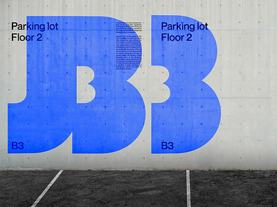 Type design parking lot branding