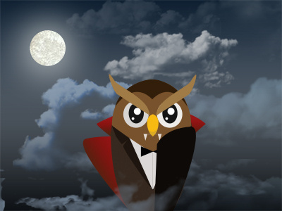 Vampire Owl design illustration night owl ui
