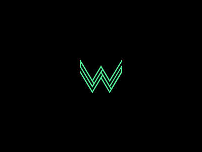 Whosz - Personal Logo black green letter lines logo w