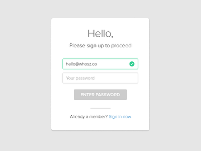 DailyUI - Day 001 Sign Up