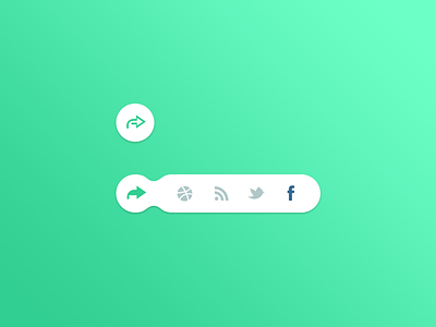 DailyUI - Day 010 Social Share 010 button facebook icons share