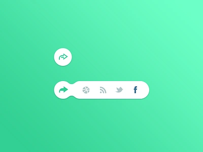 DailyUI - Day 010 Social Share 010 button facebook icons share