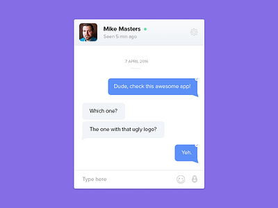 DailyUI - Day 013 Direct Messaging