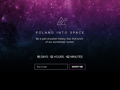 DailyUI - Day 014 Countdown Timer 014 landing notify page poland space ui