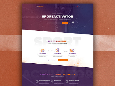 SportActivator design landingpage tennis ux web webdesign