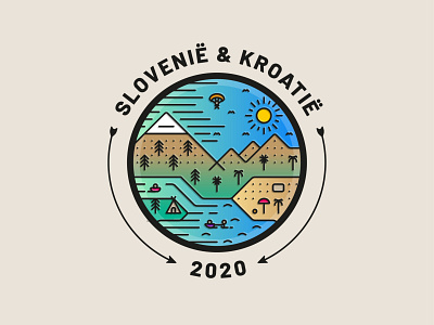 T-shirt Illustration Summertrip Slovenia & Croatia 2020