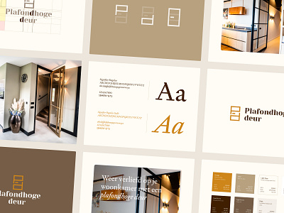 Plafondhoge Deur - Brandbook brand identity brandbook branding brown door gold orange wild digital