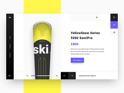 Ski. - YellowSnow clean product purple ski snow yellow