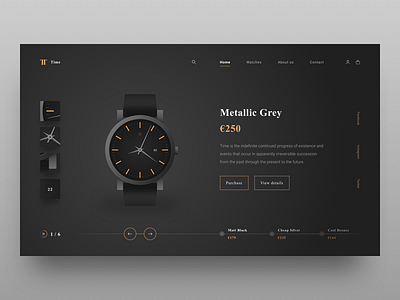 Time Watches beige concept dark grey product shop watch