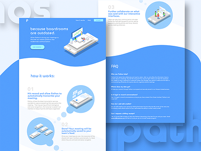 Landing Page for Pathos Startup