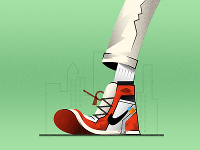 Recent Illustration for a Fashion Mag grain illustration jordan sneakers streatwear texture