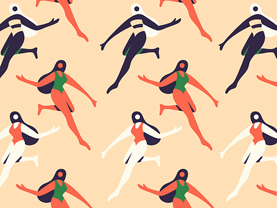 Ladies illustration pattern