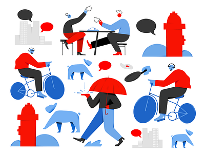 Bits and Pieces for NPR branding character colors design editorial illustration npr texture ui