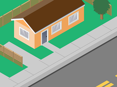Small Orange House adobe illustrator illustration illustrator isometric scene