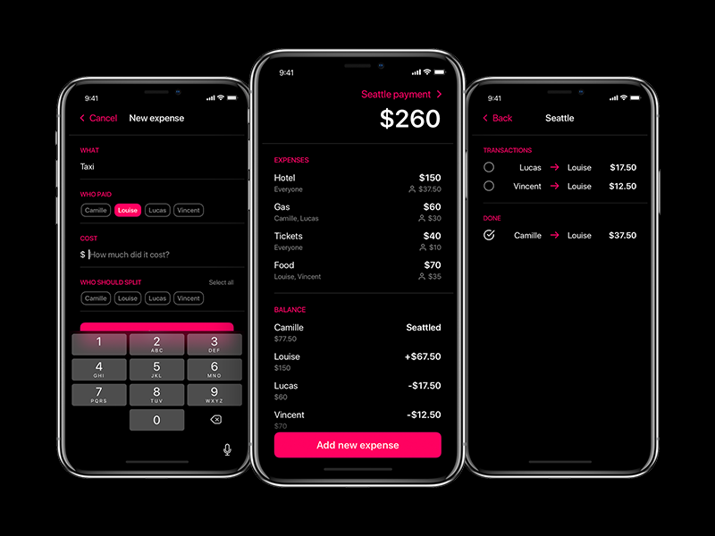 Dark Expense Calculator By Vincent Lejtzén On Dribbble