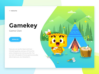 Gamekey app brand character design illustration interface ui ux web