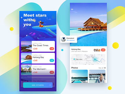 Meet star with you app character illustration interface ui ui ux