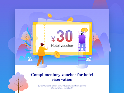 Hotel voucher app design interface ui web