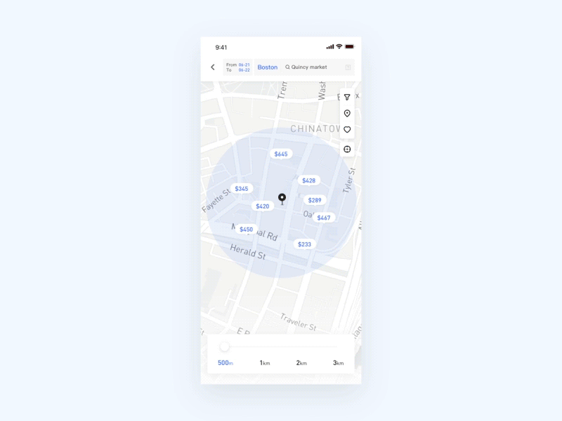 Map-loading app blue design interface ios motion pink ui