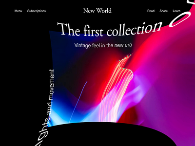 New World Carousel Animation 3d after effects animation animation design blog design interaction typography web