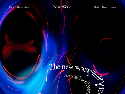 New World Story Intro after effects animation design interaction typography web