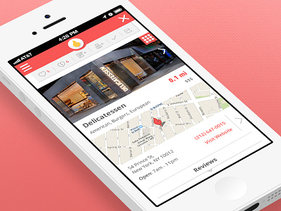 Restaurant App app clean flat iphone minimal mobile restaurant simple ui ux