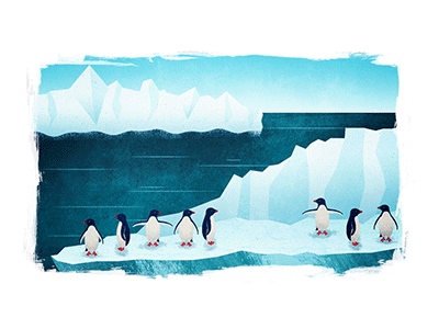 The True Threat of Global Warming ae animation arctic earth day funny or die funnyordie gif global warming illustration motion penguin penguins