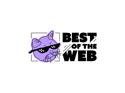 Best of the Web bold cat funny funny or die identity internet kitty line logo meme san serif web