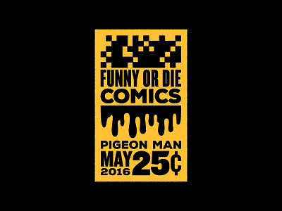 Funny Or Die Comics Logo comedy comics funny or die icon illustration logo pigeon man pixel print web