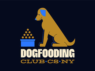 Dogfooding Club blog branding club dog dogfooding dogs facebook food illustration line logo tech vector