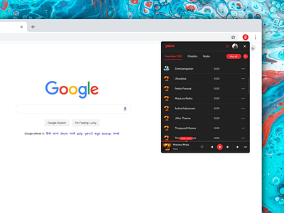Gaana Plugin for Google Chrome design gaana google chrome gopalchandru plugins ui design ux design web application
