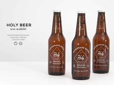 Holy Chicago - Beer & Whiskey beer branding chicago logo luxury packaging usa whiskey