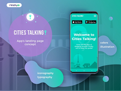 Cities Talking landing page concept app concept design illustration landingpage mosque ui ux