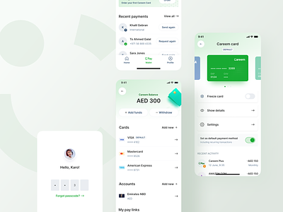 Careem Pay - Wallet app balance card careem fintech history login mobile mobiledesign payments ui ux wallet
