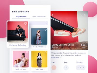 Style Search App app cards ecommerce fashion app gradients mobile mobile app ui ux