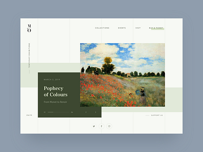 Musée d'Orsay Website Redesign art clean concept desktop exhibition green impressionism landingpage monet musee museum museum of art orsay paiting paris redesign ui website