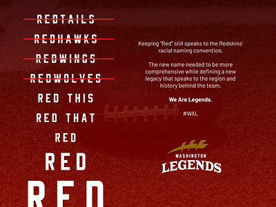 Washington Legends (Redskins Rebrand) by Brian Whitfield on Dribbble