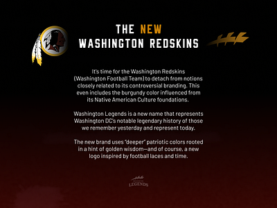 Washington Legends (Redskins Rebrand) by Brian Whitfield on Dribbble