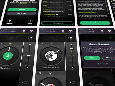 DJ Game app dj game game design ios mobile mobile app