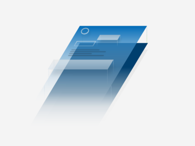 Mobile Design Guidelines Illustration microsoft word blue shapes depth screens layers design guidelines mobile cover art