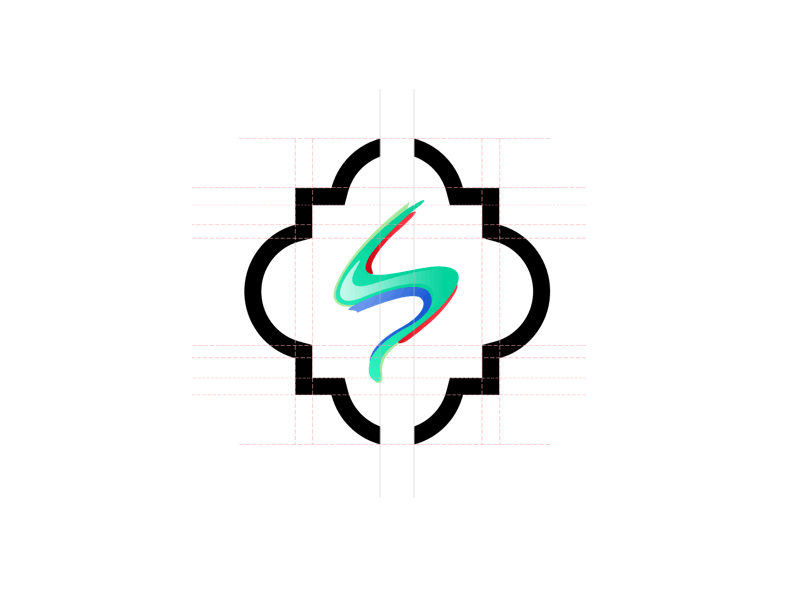Southtown Art Gallery Logo art art gallery branding grid lines identity logo s