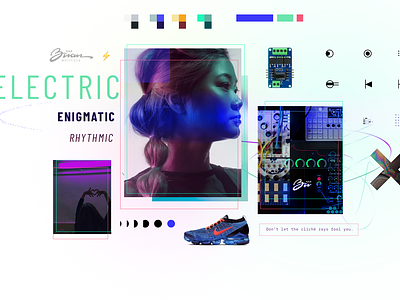Mood Board abstract branding and identity electric enigma icons moodboard music style the xx