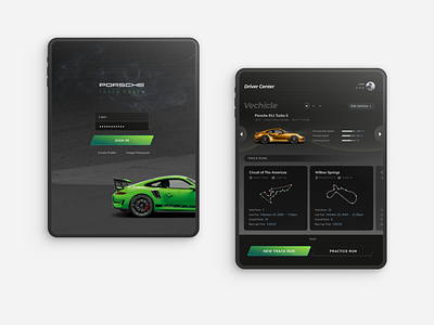 Porsche Track Coach iPad App car concept course infotainment ipad porsche product design race racetrack racing sports car tablet time attack ui
