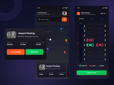 Parkover - App to Book Parking slot app car design graphic design mobile app parking ui ux