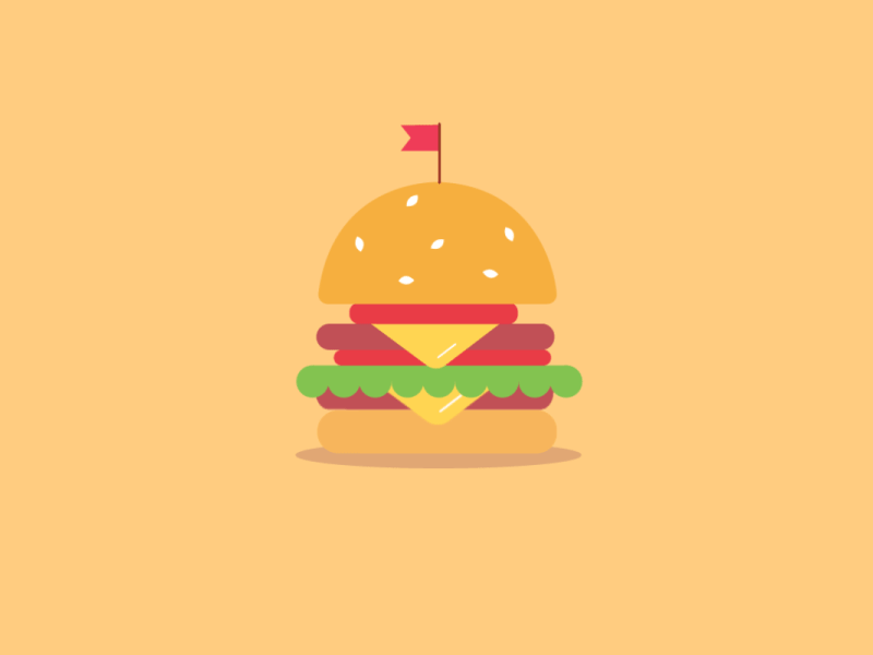 Burger animation animation design colourscheme design illustrations