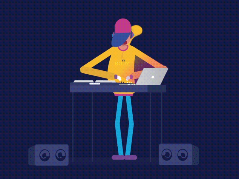 DJ animation character design